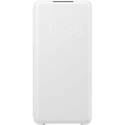 Samsung LED View Cover EF-NG985PW - оригинален калъф през който виждате информация от дисплея за Samsung Galaxy S20 Plus (бял)