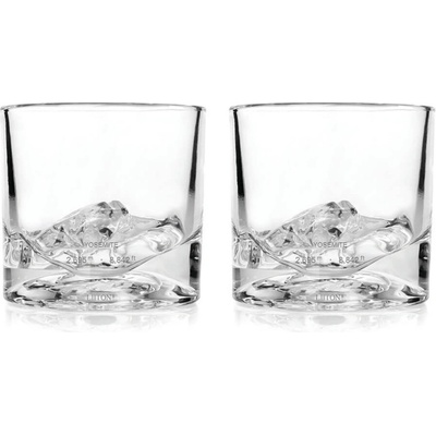 Liiton Комплект чаши за уиски LIITON 1009932 Yosemite, 240 мл, 2 бр, Удебелени стени, 3D дъно с форма парк Йосемити, Прозрачен (1009932)