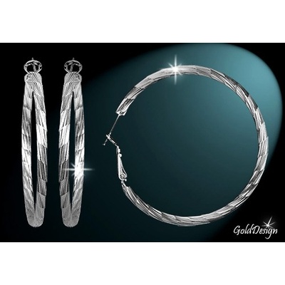 Gold Design kreole Bella 3 rhodium GD666