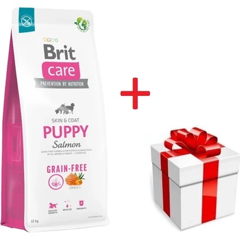 Brit care Кучешка храна без зърнени култури за кученца със сьомга 12кг + БЕЗПЛАТНА изненада за вашето куче