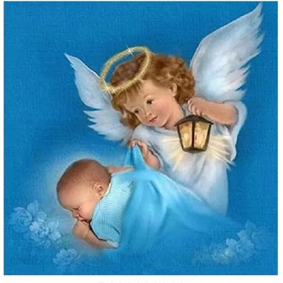 Norimpex - Puzzle Diamant painting: Angel with baby 30x40cm - 1 - 39 piese