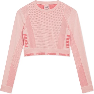 PUMA Къса блуза Puma Women's Evoknit Seamless Long-Sleeve Crop Top - Bridal. Rose