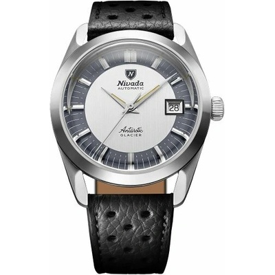Nivada Grenchen Antarctic Glacier Black Racing Strap
