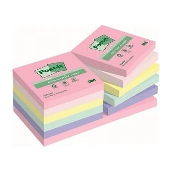 Post-it 3M Eco-friendly Post-it® sticky notes, NATURE, pastel, 76x76mm, 12x100 cards