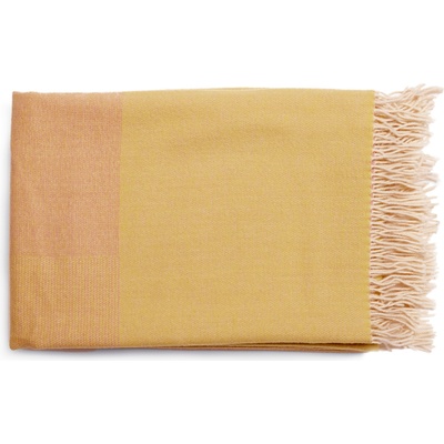 tre Карирано одеяло Blend Throw жълто-бяло (BT150YW)