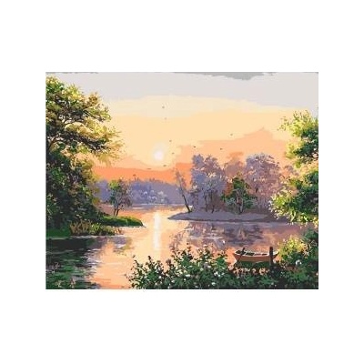 Smart Flamingo Creative set Flamingo Line Painting by numbers 40x50cm Landscape (FSY244)