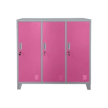 Carmen Метален шкаф Carmen CR-1603 E JZ - сив-розов