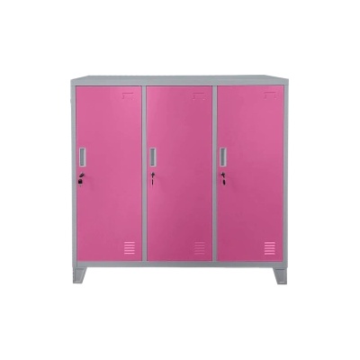 Carmen Метален шкаф Carmen CR-1603 E JZ - сив-розов