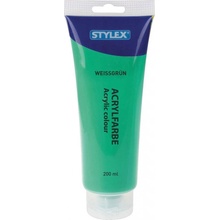 Akrylová farba 200 ml STYLEX bielozelená