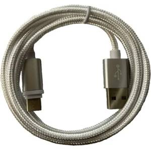 BlackBird Lightning кабел за данни 3 м, сребрист 2A (изключително здрав материал) BH164 SILVER (BH164 SILVER)
