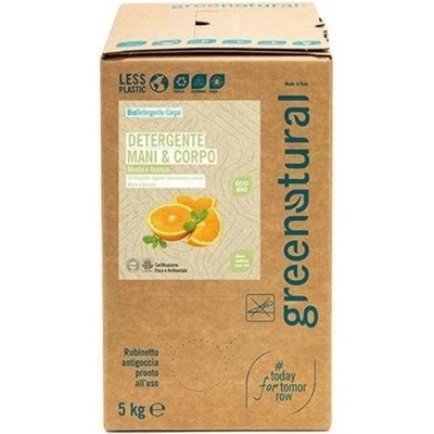 Greenatural Jemné tekuté mýdlo s mátou a pomerančem 5 kg