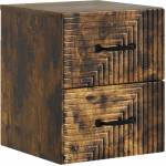 vidaXL Спален шкаф с монтаж на стена Опушен дъб 34, 5 x 33 x 40 см (898645)