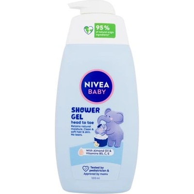 Nivea Baby Head To Toe Shower Gel нежен душ гел за тяло и коса 500 ml