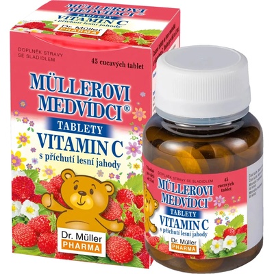 Müllerovi medvídci s vitaminem C a příchutí jahody tbl.45