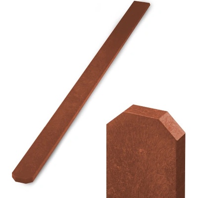 Recyklát plotovka 78x21 mm, tříhranná, cihlová Délka v mm:: 1000 mm