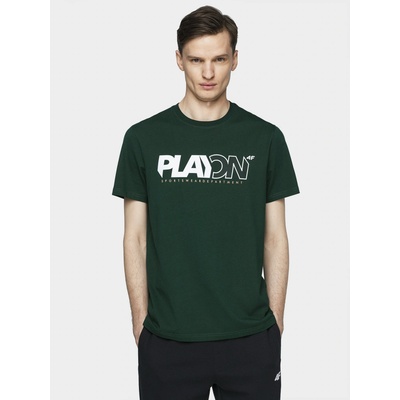 4F pánske tričko H4L21-TSM013 dark green