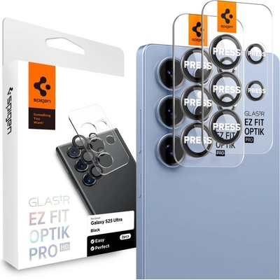 Spigen 2 х Протектори за лещи на Samsung Galaxy S25 Ulta от Spigen Optic Pro Glas. Tr EZ FIT 2-Pack - Черен (8809971239158)