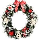 Aga Vianočný veniec 40 cm Bielo-červený