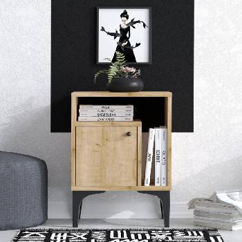 ASIR GROUP Нощно шкафче NUNO 55x40 см сапфирен дъб (AS1924)