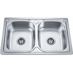 Inter Ceramic Кухненска мивка ick 8050 s - неръждаема алпака с две корита (ick 8050 s) Мивка за вграждане