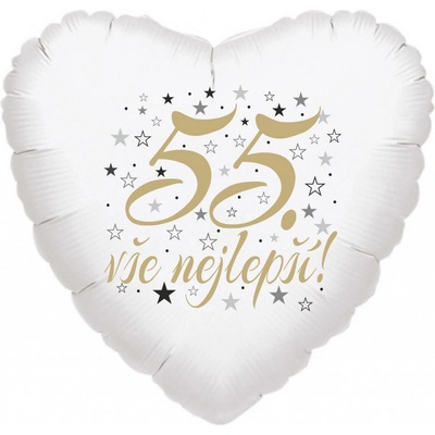 Balonky.cz 55. narozeniny balónek srdce