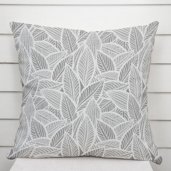 Biante Leona LN-169 Biele listy na sivom 50 x 50 cm