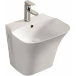 Inter Ceramic Правоъгълна стенен умивалник Inter Ceramic, лъскаво бяло покритие, 48 см (4637)