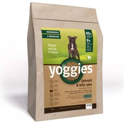 Yoggies minigranule lisované za studena s probiotiky Jehněčí maso & bílá ryba 2 kg