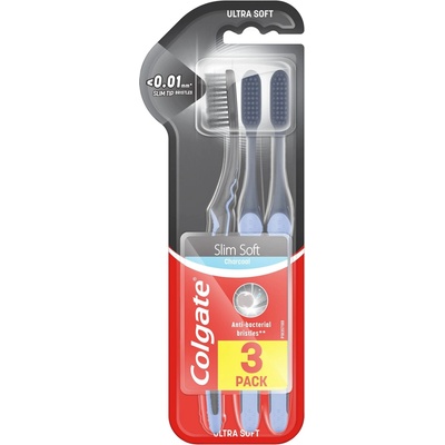 Colgate Zubní kartáček Charcoal Slim Soft 3 ks – Zboží Dáma