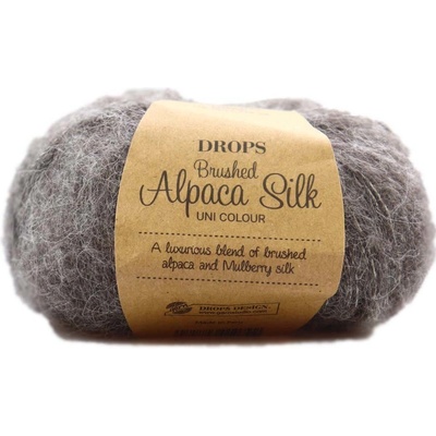 Drops Brushed Alpaca Silk UNI 03 šedá