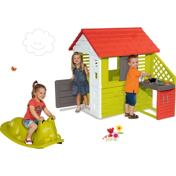 Smoby set kuchynka Pretty Nature a hojdačka Kocúr