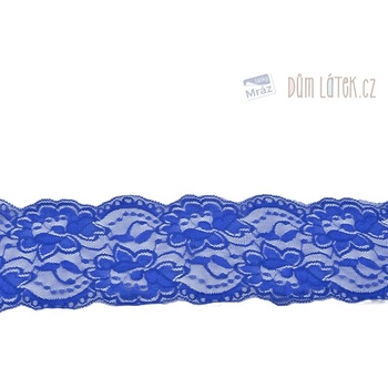 Elastická čipka modrá, 100 mm
