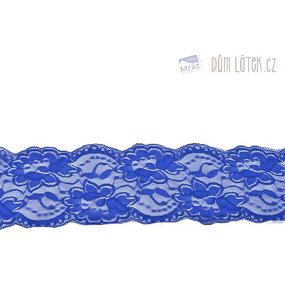 Elastická čipka modrá, 100 mm