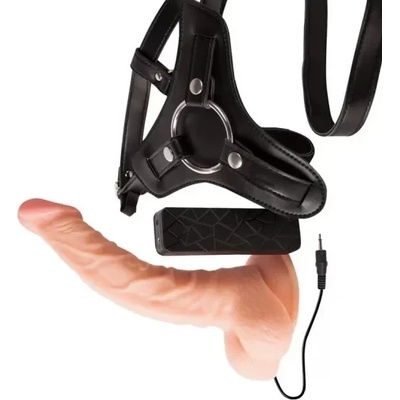 Вибриращ пенис колан за жени, 19см. - Sexxbian Harness Dong 5 (NMC0002397)