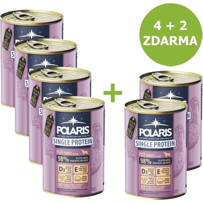 Polaris Single Protein Paté krůtí 6 x 400 g