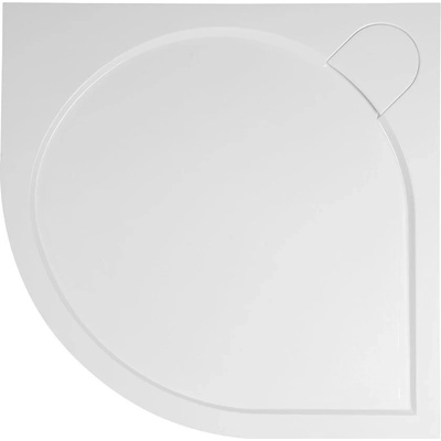 GELCO ARCA sprchová vanička z litého mramoru, čtvrtkruh 90x90cm, bílá