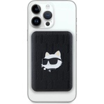KARL LAGERFELD Преносима външна батерия с USB-C порт и безжично зареждане с MagSafe - Karl Lagerfeld Embossed Choupette Head Magnetic Wireless Power Bank 5000 mAh 15W (черен) (KLPB5FPGKSCHHK)