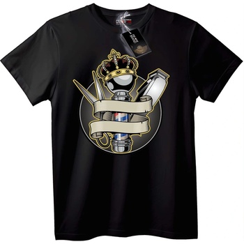 NOONEBRAND Тениска с корона за бръснар - 2XL, Black