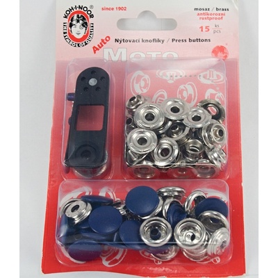 Auto-Moto cvoky - kráľovská modrá - priemer 1,5 cm - 10 ks