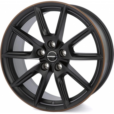 BORBET LX 8x19 5x112 ET40 black matt rim copper