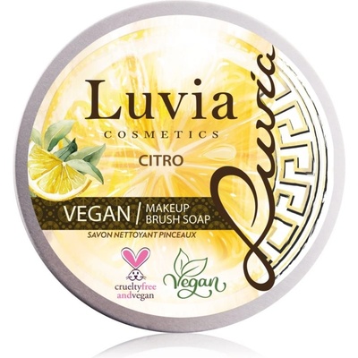 Luvia Cosmetics Brush Soap čisticí mýdlo pro kosmetické štětce s vůní Citro 100 g