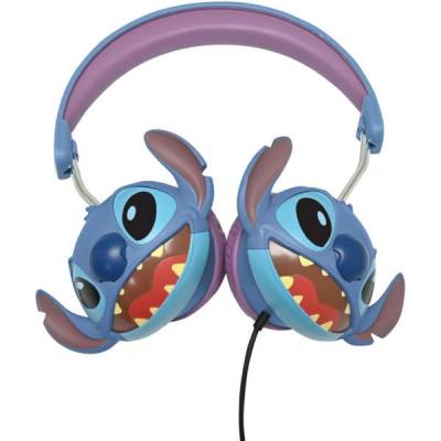 Слушалки подходящи за деца за мобилни устройства - Lexibook Disney Stitch 3D Wired Stereo Headphones (син) (HP015D)