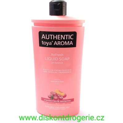 Authentic Toya Aroma Cranberries & Nectarine tekuté mýdlo náhradní náplň 600 ml