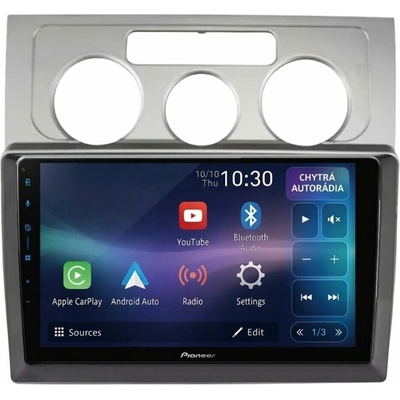 Pioneer SPH-PF97BT VW Touran 1 manuální klimatizace