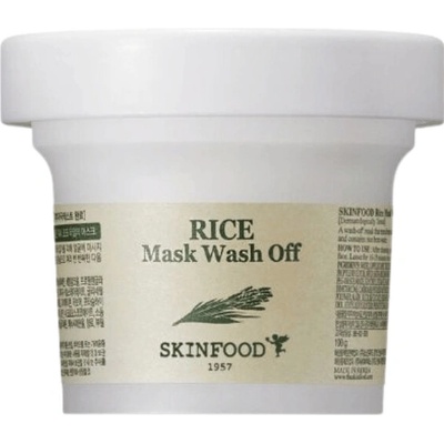 SKINFOOD Rice Mask Wash Off Ryžová zmývateľná maska s ryžovou vodou na čistenie pórov a rozjasnenie 120 g