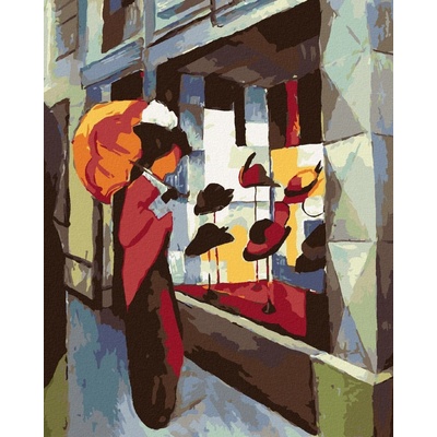 Zuty Malování Podle Čísel Obchod S Klobouky August Macke 80 x 100 Cm Plátno 8596530099345