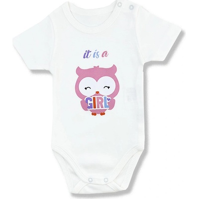 LULLABY Detské body krátky rukáv Je to dievčatko