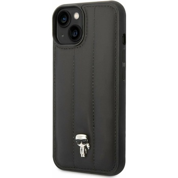KARL LAGERFELD Quilted Puffy Ikonik Logo Заден протектор за iPhone 14 Plus Black Karl Lagerfeld | Cheren | МЪЖЕ | UNI