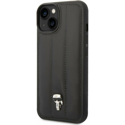 KARL LAGERFELD Quilted Puffy Ikonik Logo Заден протектор за iPhone 14 Plus Black Karl Lagerfeld | Cheren | МЪЖЕ | UNI