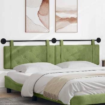 vidaXL Висяща табла Светло зелено 210 x 55 x 5 см Кадифе (42031747)